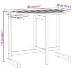 vidaXL Skladací balkónový stôl 90x60x72 cm akáciový masív – Obrázok 10