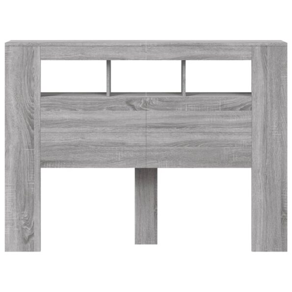 vidaXL Čelo s LED sivý dub sonoma 140x18,5x103,5 cm kompozitné drevo – Obrázok 6
