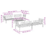 vidaXL 5-dielna záhradná paletová súprava pohoviek akáciový masív – Obrázok 7