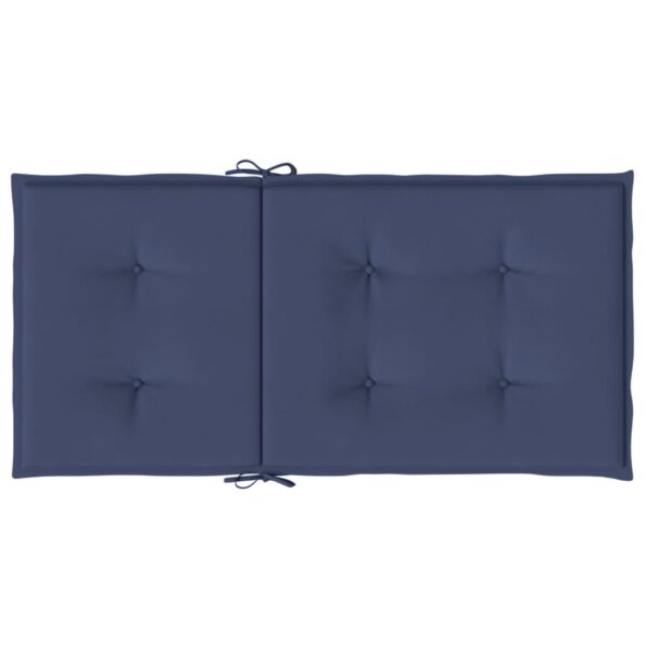 vidaXL Vankúše na stoličky s nízkym operadlom 2 ks námor. modré látka – Obrázok 6