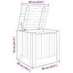 vidaXL Úložný box s vekom RANA 60x49x54 cm borovicový masív – Obrázok 9