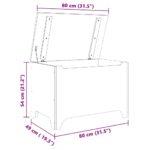 vidaXL Úložný box s vekom RANA biely 80x49x54 cm borovicový masív – Obrázok 9