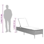 vidaXL Ležadlo s vankúšom hnedé polyratan – Obrázok 11