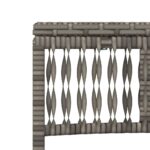 vidaXL Záhradné ležadlá 2 ks so stolíkom sivé polyratan – Obrázok 9