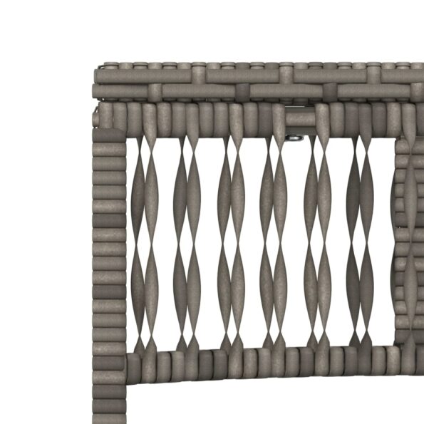 vidaXL Záhradné ležadlá 2 ks so stolíkom sivé polyratan – Obrázok 9