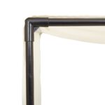 vidaXL Dvojité ležadlo so strieškou a závesmi hnedé polyratan – Obrázok 6