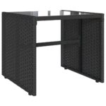 vidaXL 4-dielna záhradná sedacia súprava s podložkami čierna polyratan – Obrázok 5