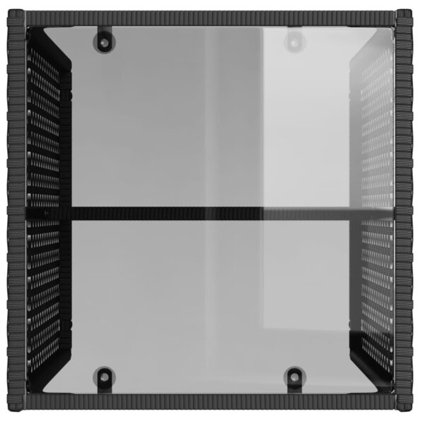 vidaXL 4-dielna záhradná sedacia súprava s podložkami čierna polyratan – Obrázok 7