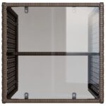 vidaXL 4-dielna záhradná sedacia súprava s vankúšmi hnedá polyratanová – Obrázok 7