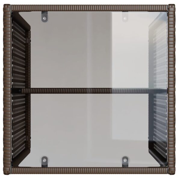 vidaXL 4-dielna záhradná sedacia súprava s vankúšmi hnedá polyratanová – Obrázok 7