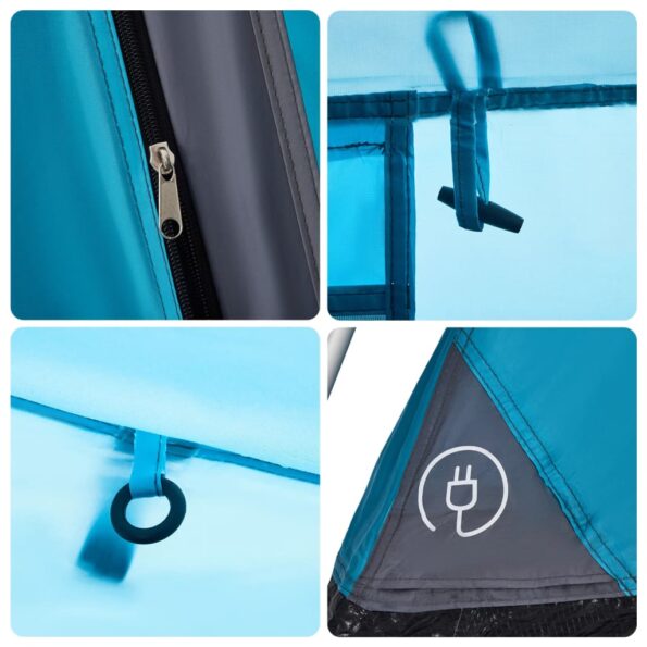 vidaXL Rodinný stan kupola 10 osôb modrý rýchloupínací – Obrázok 12