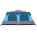 vidaXL Rodinný stan kupola 10 osôb modrý rýchloupínací – Obrázok 7