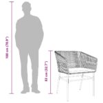 vidaXL Záhradné kreslá 2 ks s vankúšmi hnedé polyratan – Obrázok 10