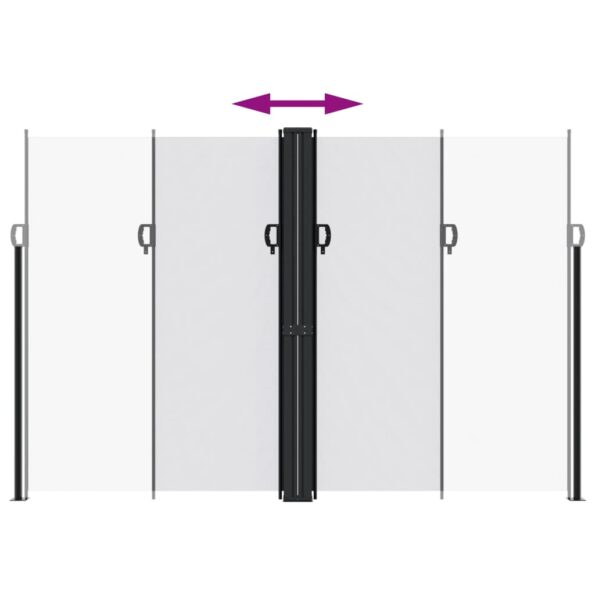 vidaXL Zaťahovacia bočná markíza, biela 220x1000 cm – Obrázok 5