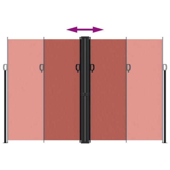 vidaXL Zaťahovacia bočná markíza tehlová 220x1000 cm – Obrázok 5