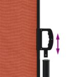 vidaXL Zaťahovacia bočná markíza tehlová 220x1000 cm – Obrázok 6