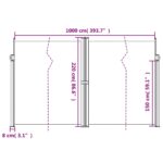 vidaXL Zaťahovacia bočná markíza tehlová 220x1000 cm – Obrázok 10