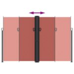 vidaXL Zaťahovacia bočná markíza tehlová 220x1200 cm – Obrázok 5