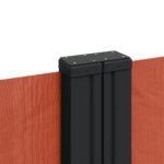 vidaXL Zaťahovacia bočná markíza tehlová 220x1200 cm – Obrázok 7