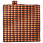 vidaXL Pikniková deka skladacia viacfarebná kockovaná 200x200 cm zamat – Obrázok 2