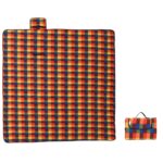 vidaXL Pikniková deka skladacia viacfarebná kockovaná 200x200 cm zamat – Obrázok 3