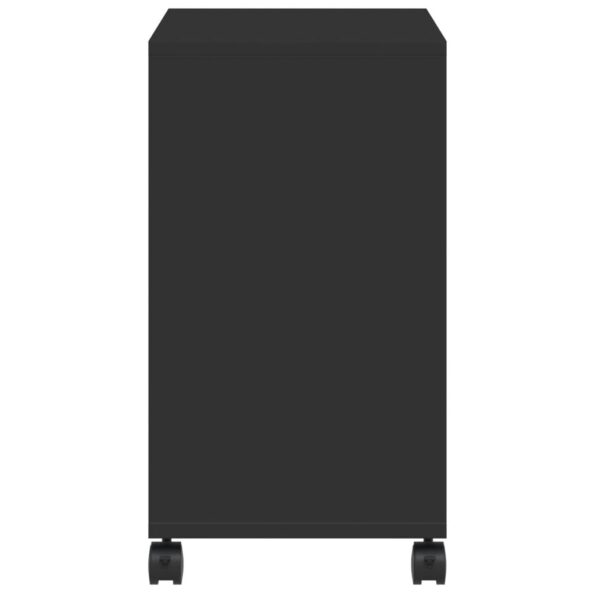 vidaXL Príručný stolík a kolieska čierny 50x30x55 cm kompozitné drevo – Obrázok 6