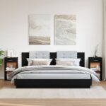 vidaXL Nočné stolíky 2 ks čierne 35x34x65 cm kompozitné drevo – Obrázok 3