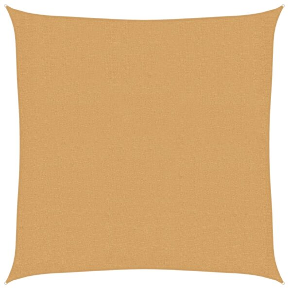 vidaXL Tieniaca plachta 160 g/m² štvorcová piesková 3x3 m HDPE – Obrázok 2