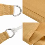 vidaXL Tieniaca plachta 160 g/m² štvorcová piesková 3x3 m HDPE – Obrázok 6