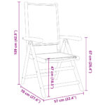 vidaXL Sklápacie záhr. stoličky 6 ks antracitové látka a masívne drevo – Obrázok 10