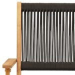 vidaXL Skladacie záhradné stoličky 4 ks Čierne masívne akáciové drevo – Obrázok 9