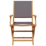 vidaXL Skladacie záhr. stoličky 6 ks antracitové látka a masívne drevo – Obrázok 4