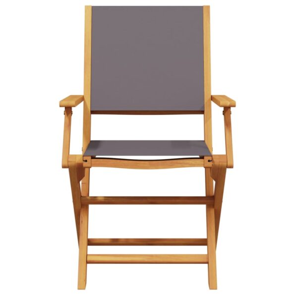 vidaXL Skladacie záhr. stoličky 6 ks antracitové látka a masívne drevo – Obrázok 4