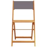 vidaXL Skladacie záhr. stoličky 8 ks antracitové látka a masívne drevo – Obrázok 4