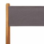 vidaXL Skladacie záhr. stoličky 8 ks antracitové látka a masívne drevo – Obrázok 9