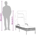 vidaXL Lehátka 2 ks so strieškou a stolíkom čierne polyratan – Obrázok 11