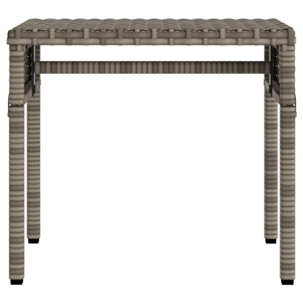 vidaXL Lehátka 2 ks so strieškou a stolíkom sivé polyratan – Obrázok 6