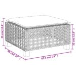 vidaXL 5-dielna záhradná súprava pohoviek s vankúšmi sivá polyratanová – Obrázok 12