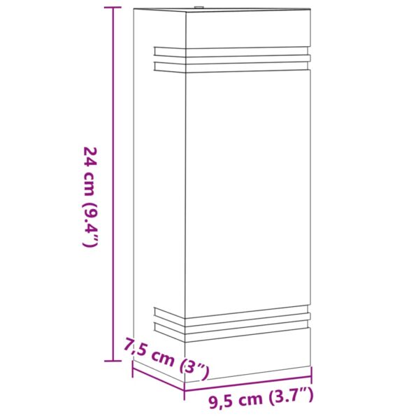 VXL8721102455957_g_en_hd_5.jpg vidaXL Vonkajšie nástenné svetlo strieborné nehrdzavejúca oceľ – Obrázok 7