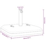 vidaXL Podstavec pod slnečník s rúčkami pre Ø38/48mm tyče 27kg štvorec – Obrázok 9