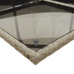 vidaXL 9-dielna záhradná jedálenská sada s podložkami sivá polyratan – Obrázok 6