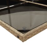 vidaXL 15-dielna záhrad. jedálenská sada s vankúšmi béžová polyratan – Obrázok 8