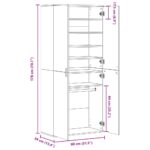 vidaXL Skrinka na topánky, dub sonoma 80x39x178 cm, kompozitné drevo – Obrázok 10
