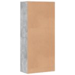 vidaXL Skrinka na topánky, betónovo sivá 80x39x178cm, kompozitné drevo – Obrázok 5