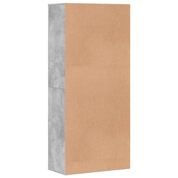 vidaXL Skrinka na topánky, betónovo sivá 80x39x178cm, kompozitné drevo – Obrázok 5