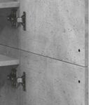 vidaXL Skrinka na topánky, betónovo sivá 80x39x178cm, kompozitné drevo – Obrázok 8