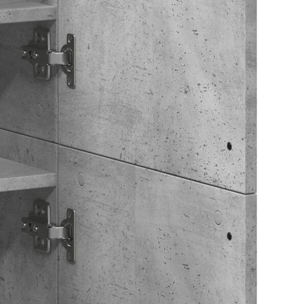 vidaXL Skrinka na topánky, betónovo sivá 80x39x178cm, kompozitné drevo – Obrázok 8