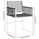 vidaXL Záhradné stoličky 4 ks čierne polyratan – Obrázok 11