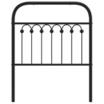 vidaXL Kovové čelo postele čierne 75 cm – Obrázok 4