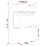 vidaXL Kovové čelo postele čierne 75 cm – Obrázok 6